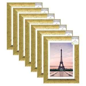 [Set of 7] Opera Gold A4 Certificate Photo Picture Frame Wall Mountable Home - Picture 1 of 12