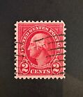 Vintage lata 1920. George Washington dwa centy znaczek amerykański czerwony - bardzo rzadki!! Doskonały!