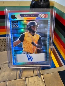 2021 Leaf Pro Set Autograph Hedbert Perez PA-HP1 RC Platinum 1/1 Auto BREWERS - Picture 1 of 2