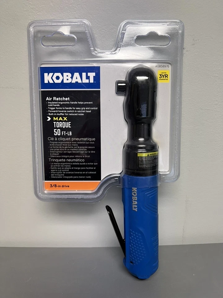 Kobalt Air Ratchet Wrench Drive Pneumatic Tools 3/8-in 360 Rotatable Exhaust
