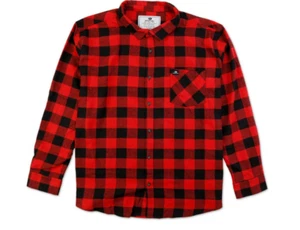 Mossy Oak Flannel Mens Size 3XL Red Black All Day Comfort Button Down Shirt New - Picture 1 of 4