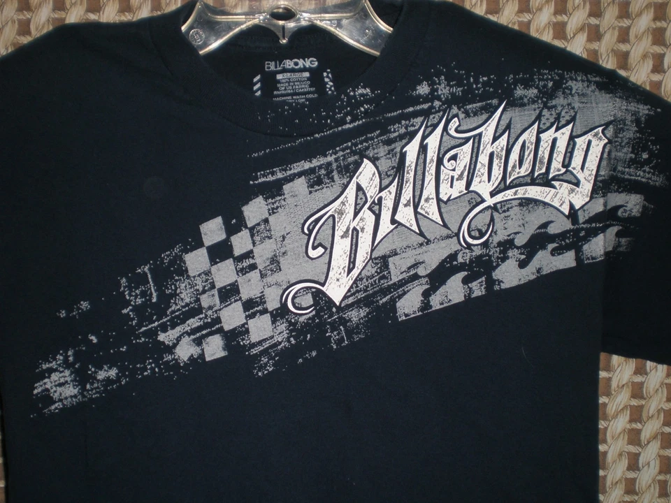 Unisex Billabong Navy & Gray Graphic 100% Cotton Tee Youth XL - Image 1 of 1