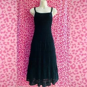 JUICY COUTURE Crochet BLACK Sweater DRESS size P ~ nwt $378 ~ EVA LONGORIA - Picture 1 of 7