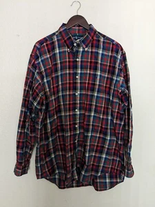 RALPH LAUREN Shirt Mens L Blake Casual Cotton Blue Red Green White Yellow Plaid - Picture 1 of 10