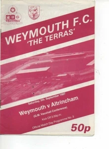 Weymouth v Altrincham 1987/88 GM Vauxhall Conference  - Bild 1 von 1