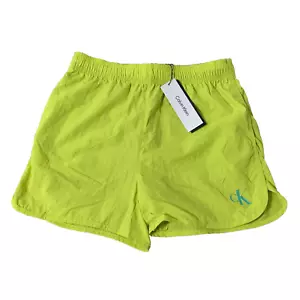Calvin Klein Men's Pride 5" Shorts Lemon Lime Neon Yellow Size Small - Picture 1 of 6
