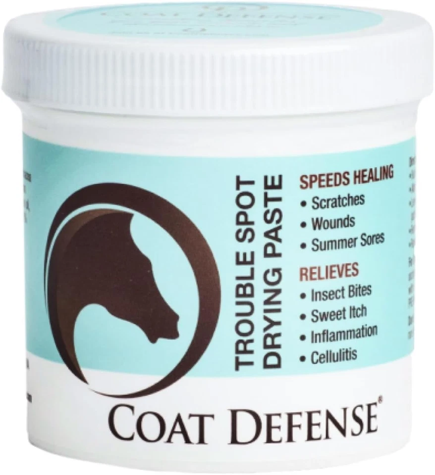 Pasta de secado de manchas difíciles COAT DEFENSE para caballos - Cuidado natural de heridas equinas... Foto 1 de 4