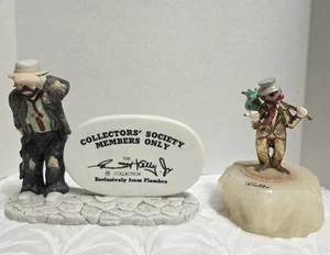Ron Lee Hitchhiker 87' & Emmett Kelly Jr. Collector's Members Only Figurines - Picture 1 of 11