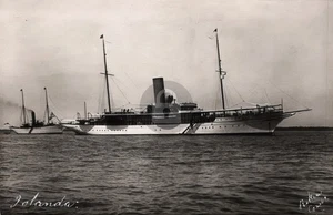 Iolanda Luxury Steam Yacht Leith Built Morton Plant RPPC Photo Postcard COPY - Picture 1 of 2