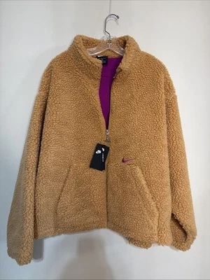 Nike Sportswear Swoosh Chaqueta Felpa Sherpa Polar 3XL Fucsia Oso de Peluche Nuevo con Etiquetas Foto 1 de 4