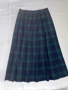 Pendleton Damen 100 % Wolle Plissee grün blau schottischer Schottenkaro Rock Gr. 8 - Bild 1 von 9