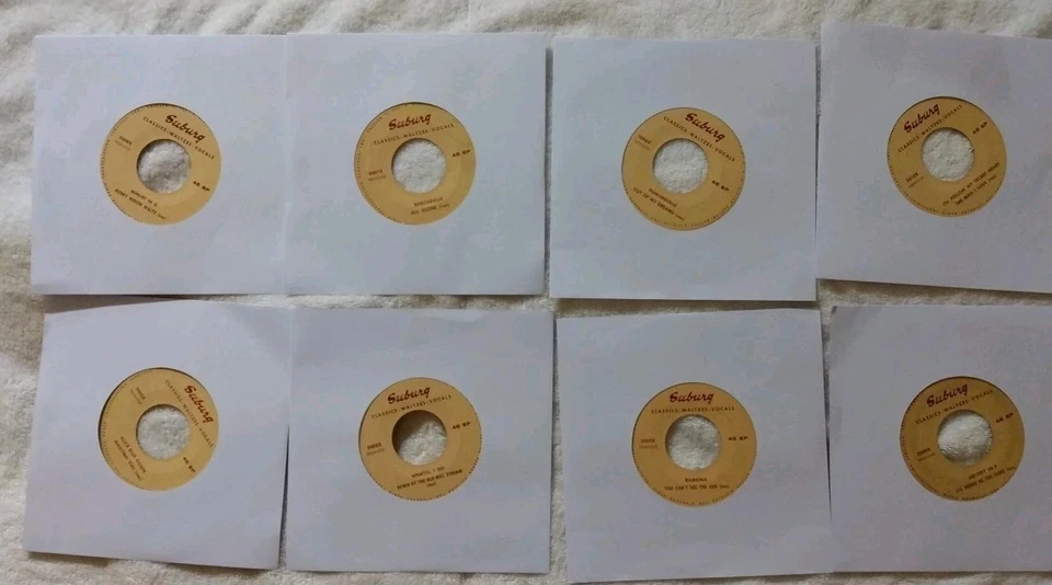SEEBURG BACKGROUND MUSIC LIBRARY 45 RPM Lot Of 8 Classics Waltz's Vocals Red Vin - Image 1 of 4