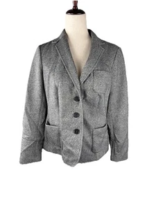 Talbots Size 8 Blazer Women's Jacket Suit Separate Gray Wool Blend - Picture 1 of 10