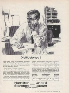 1963 Hamilton Standard - United Aircraft Print Ad Retro Tech Recruiting - Picture 1 of 7