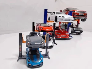 Diorama 1:64/43/24/18 Garage Lifter Model Street Car Repair Workshop Scene Props - Picture 1 of 16