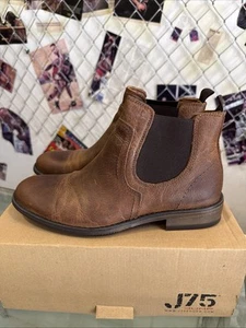 J75 By Jump 68208M473 Mulligan Chelsea Boot Men's Sz 7 Brown Leather Round Toe - Picture 1 of 8