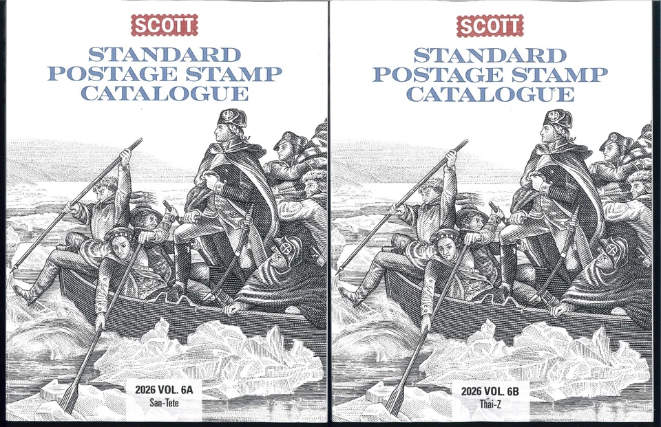 Juego de 6 sellos postales estándar Scott 2026 catálogo en todo el mundo (SAN-Z) volumen Foto 1 de 1