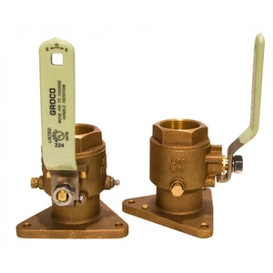 GROCO 1" Bronze Tri-Flanged Ball Valve/Seacock  FBV-1000 - Picture 1 of 2