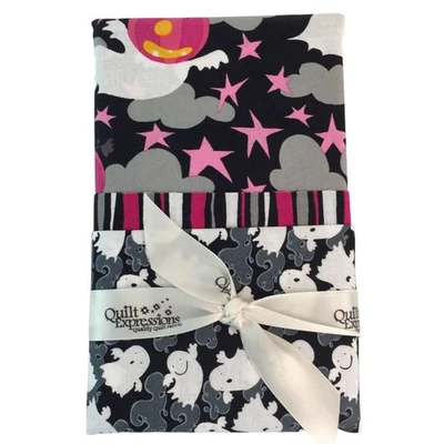 Quilt Expressions万圣节Burrito枕套图案棉织物粉红色幽灵 — 第 1/4 张图片