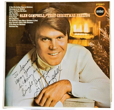 GLEN CAMPBELL That Christmas Feeling * SIGNED * UK LP Ember NR 5047 NM/VG+ 1969 - Image 1 of 4