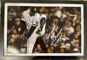 NY YANKEES Orlando Hernández AKA El Duque Signed 12x18 Framed W INSCRIPTION JSA! - Picture 1 of 2
