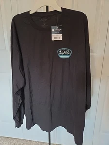 Salt Life schwarzes T-Shirt Salty State Of Mind T-Shirt Langarm 2XL Neu mit Etikett - Bild 1 von 6