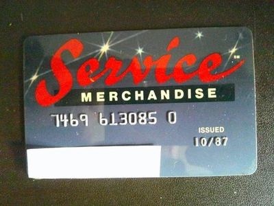 VINTAGE *SERVICE MERCHANDISE* RARE, EXPIRED CREDIT CARD.  NO EXPIRY DATE. - Image 1 of 2
