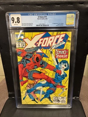 🔥X-FORCE #11 CGC 9,8 casi nuevo/m páginas blancas 1992 primer dominó real rob liefeld marvel🔥 Foto 1 de 4
