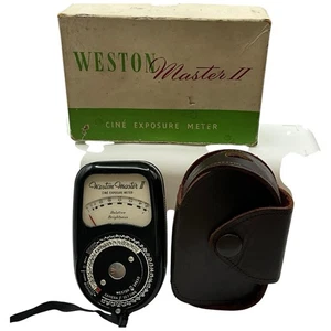 Weston Master II Cine Exposure Meter Retro Light Meter Boxed Case Enfield UK - Picture 1 of 11