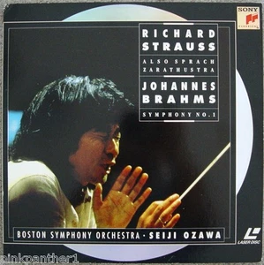 Seiji OZAWA STRAUSS  Also Sprach Zarathustra ~ BRAHMS  Symphony no. 1  LASERDISC - Picture 1 of 5