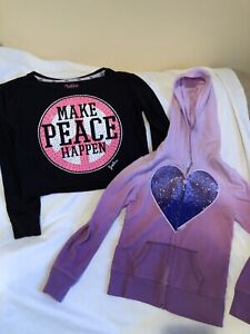 Lot Of Justice Size 8 Sweatshirt / Hoodie Sparkle Peace Theme