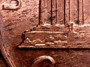 1962D Lincoln Memorial Die Chip Reverse Error - Picture 1 of 3