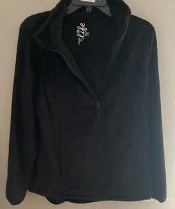 Made For Life Fleecejacke mit durchgehendem Reißverschluss Damen Medium schwarz Activewear Freizeit neu mit Etikett - Bild 1 von 4