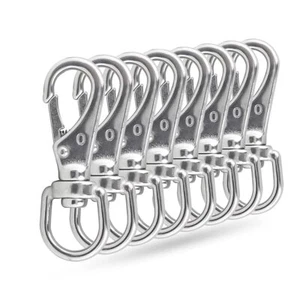 Swivel Eye Snap Hooks, 304 Stainless Steel Heavy Duty 2.7 Inch 3.5 Inch Spring H - Picture 1 of 6
