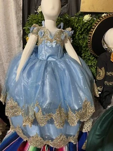 Patent Flower 2 PCs Dress Kids Party Sequin Bow Wedding Dresses Princess - Picture 1 of 2
