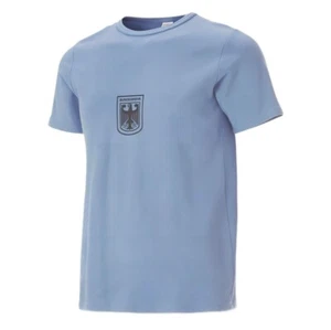 Blue German Army Bundeswehr Eagle Cotton T Shirt M to XXL Blue Military Surplus - Picture 1 of 1