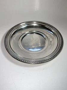 Antiguo plato perforado Manchester de plata esterlina 244 g borde espiral 10" W #973 - Imagen 1 de 12