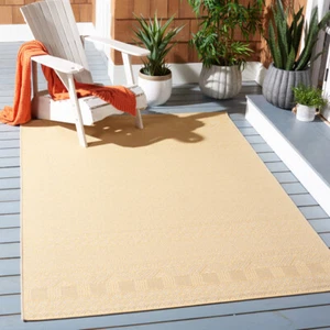 SAFAVIEH Outdoor CY6235-30612 Courtyard Gold / Beige Rug - Picture 1 of 19