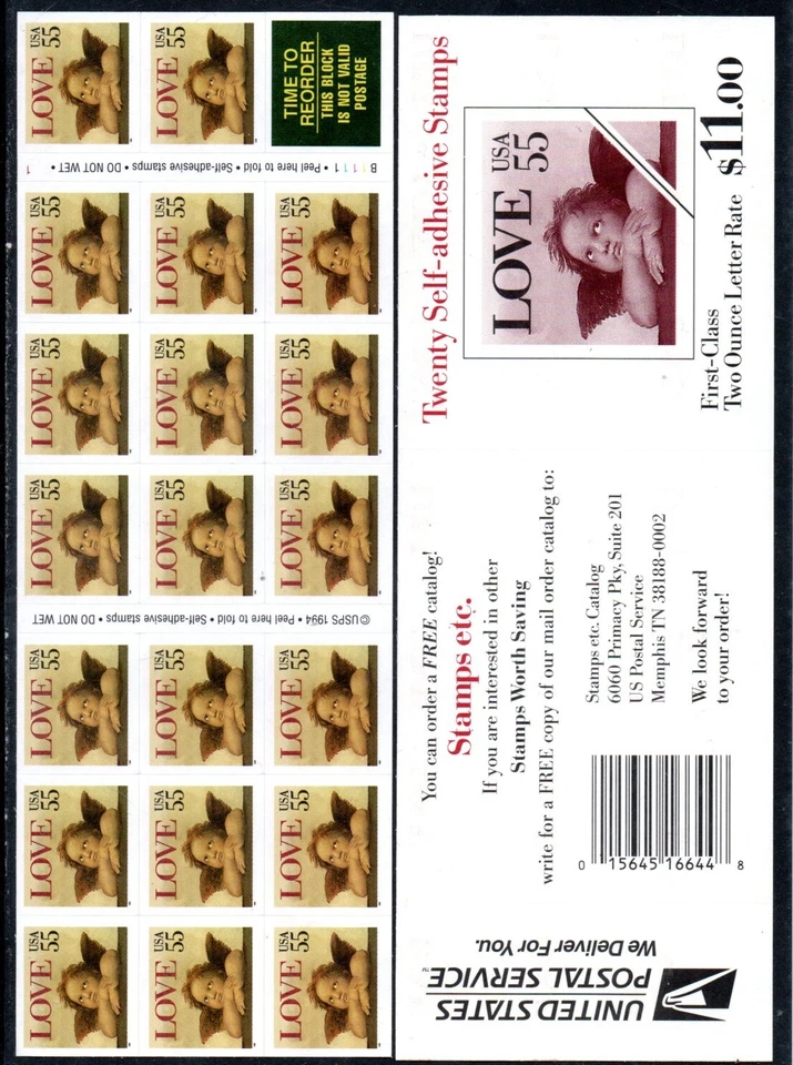 US Scott #2960a Self-Adhesive Pane of 20 - Image 1 of 1