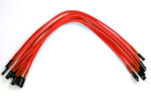 Shakmods Front Panel Red Sleeved Power Reset HDD LED Extension Cable 30cm UK - Picture 1 of 3