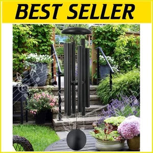 Durable 45-Inch Black Wind Chimes - Perfect for Gardens and Special Occasions - Picture 1 of 9
