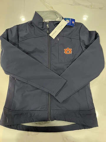 Auburn Tigers Jacket women large navy Poly insulate lightweight new with tags Cover