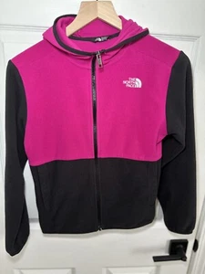 Youth Unisex The North Face Fleece Full Zip Pink/Black Jacket Size Large (12) - Picture 1 of 5