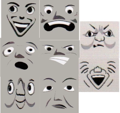 Replacement Stickers for Trackmaster Troublesome Cargo 8 Different Expressions - Image 1 of 4