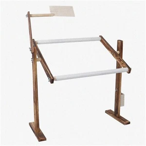360° Rotatable Wood Frame: The Ultimate Cross Stitch Floor Stand for Embroidery, - Picture 1 of 7