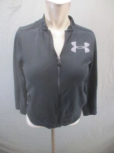Under Armour Torin Braxton Size M Girls Black Full Zip Pocket Track Jacket 991 - Picture 1 of 8