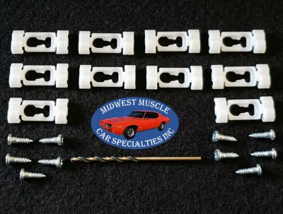 85-96 NOS Cadillac Fleetwood Rear Window Vinyl Top Trim Molding Clips 10pcs ZG  - Image 1 of 4