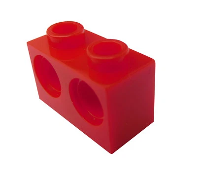 Lego 50 Stück rote Techniksteine 1x2 mit 2 Löchern (32000) Neu Steine in rot - Bild 1 von 2