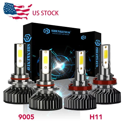 For Cadillac SRX 2010 2011 2012 2013-2015 4x Upgrade LED Headlight High Low Bulb - Image 1 of 4