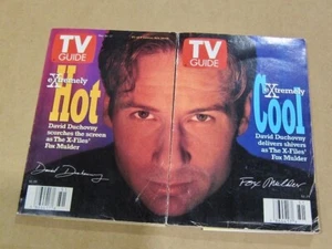 '96 TV GUIDE magazines: X-FILES David Duchovny HOT! + COOL! Both Issues/covers - Picture 1 of 8